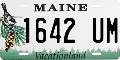 ME license plate 1642UM
