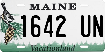 ME license plate 1642UN