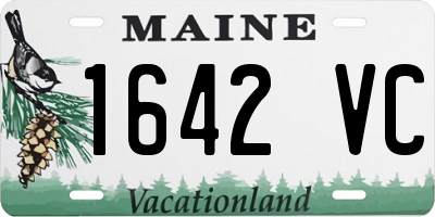 ME license plate 1642VC