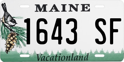 ME license plate 1643SF