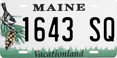 ME license plate 1643SQ