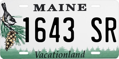 ME license plate 1643SR