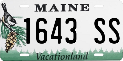 ME license plate 1643SS