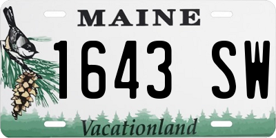 ME license plate 1643SW