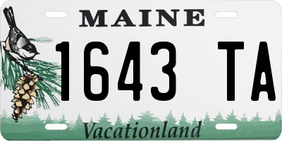 ME license plate 1643TA