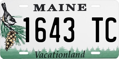 ME license plate 1643TC