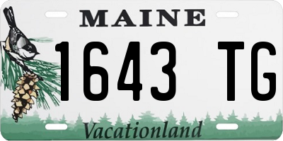 ME license plate 1643TG