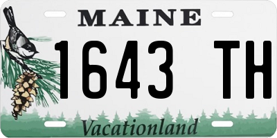 ME license plate 1643TH