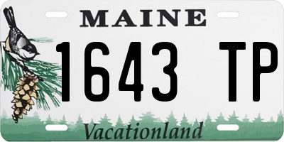 ME license plate 1643TP