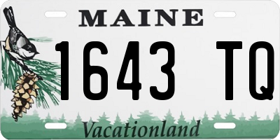 ME license plate 1643TQ