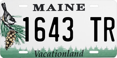 ME license plate 1643TR