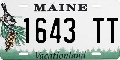 ME license plate 1643TT