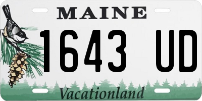 ME license plate 1643UD