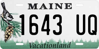 ME license plate 1643UQ