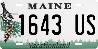 ME license plate 1643US