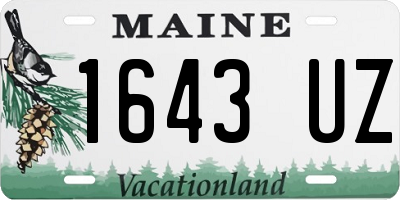 ME license plate 1643UZ