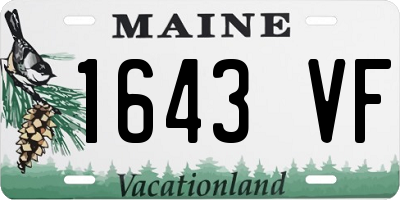 ME license plate 1643VF