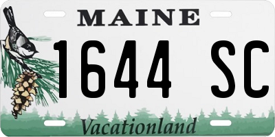 ME license plate 1644SC