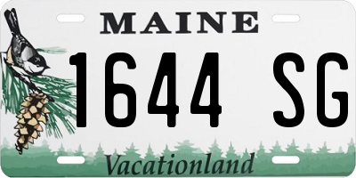 ME license plate 1644SG