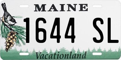 ME license plate 1644SL