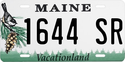 ME license plate 1644SR