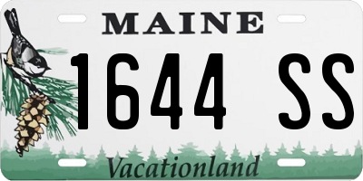 ME license plate 1644SS
