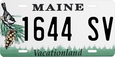 ME license plate 1644SV