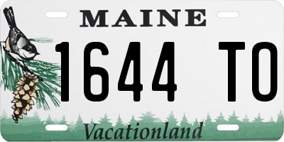 ME license plate 1644TO
