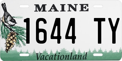 ME license plate 1644TY