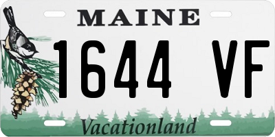 ME license plate 1644VF