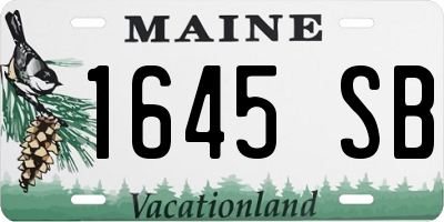 ME license plate 1645SB