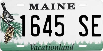 ME license plate 1645SE