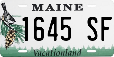 ME license plate 1645SF