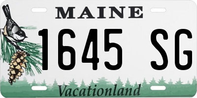 ME license plate 1645SG