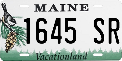 ME license plate 1645SR