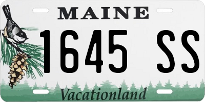 ME license plate 1645SS