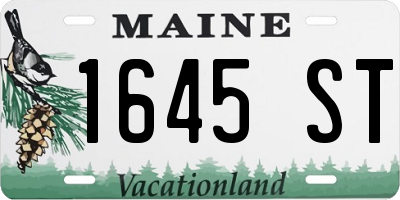 ME license plate 1645ST