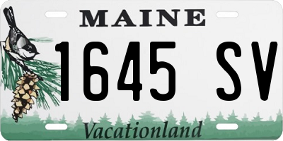 ME license plate 1645SV