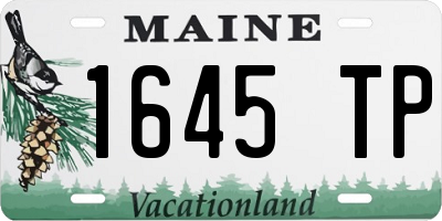 ME license plate 1645TP
