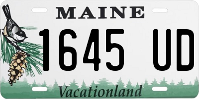 ME license plate 1645UD