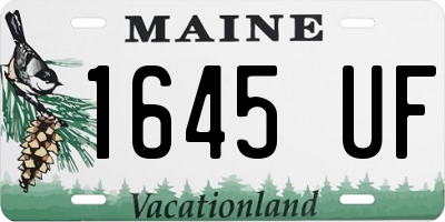 ME license plate 1645UF