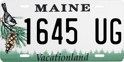 ME license plate 1645UG