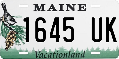 ME license plate 1645UK