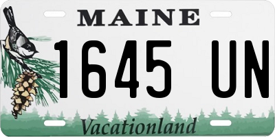 ME license plate 1645UN