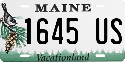 ME license plate 1645US