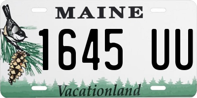ME license plate 1645UU