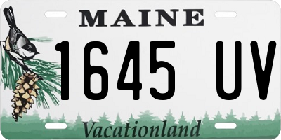 ME license plate 1645UV