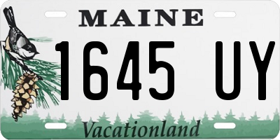 ME license plate 1645UY