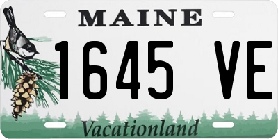 ME license plate 1645VE