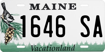 ME license plate 1646SA